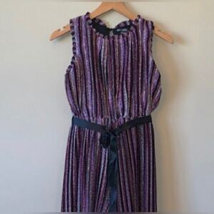 Purple and Black Sleeveless Dress